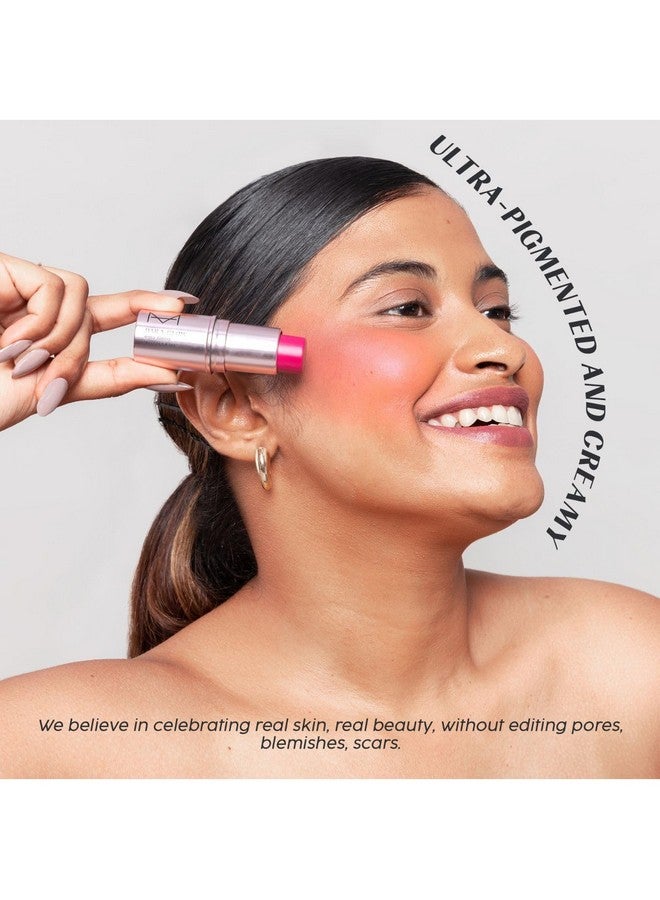 HOUSE OF MAKEUP Dab N Glow Lip Tint Pigmented Blusher For Face Makeup Creamy Easyblend Lip And Cheek Tint Lip Tint For Women & All Multiuse Tint For Cheeks And Lips 8 Gms Beet - Image 4