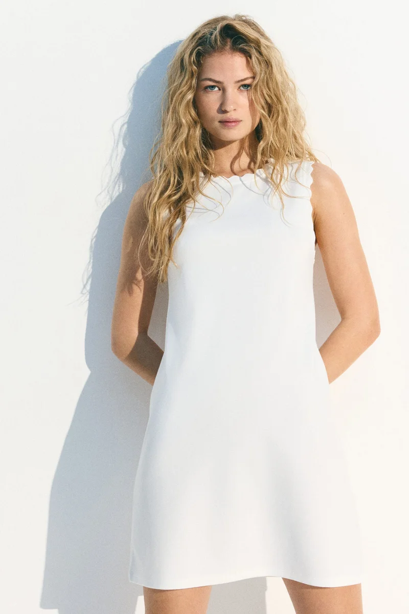 H&M Scalloped jersey dress