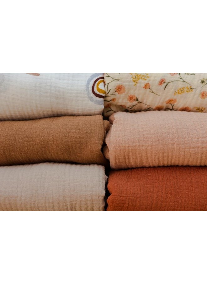 Little Jump Little Jump Baby Muslin Swaddle Blankets for Girls, Newborn Swaddle Set with Matching Headband Bow, 47 x 47 inches Floral Print Hospital Home-Coming Baby Announcement Blanket.(Floral)  - Image 4