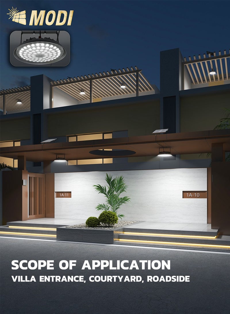 MODI 400W Solar High Bay Light - Remote Control Rechargeable & Solar Light, Motion Sensor, IP65 Waterproof Solar Area Lighting for Garage/Warehouse/Barn/Gym/Factory/Workshop/Villas - Image 5
