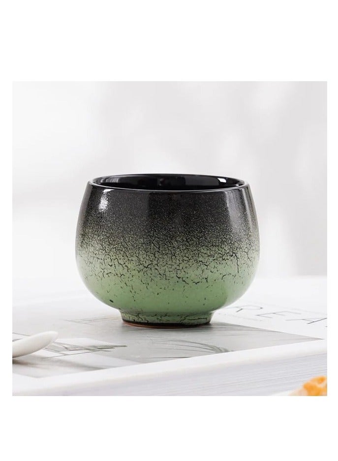 Content generated for: Liying Vintage Ceramic Coffee Cup 150ml, Handmade Art design cup for coffee, Cappuccino, Tea #3 (Black and Green) - Image 1