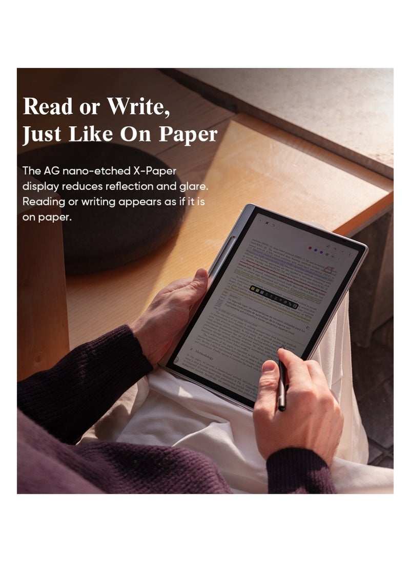 Magic Note Pad – World's First 3-in-1 Color Notepad | 3-in-1 X-Paper, 16K Pressure Sensitivity & Smart Notes App | Ideal for Drawing, Note-Taking & Digital Syncing (Silver White) - MNP1095