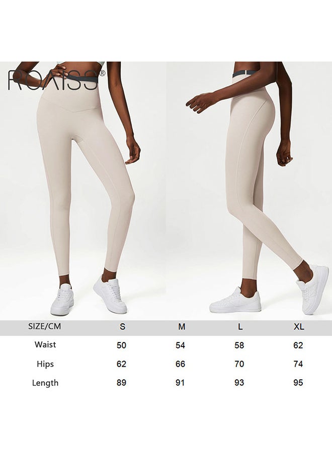 Women's Elastic Fitness Leggings Anti Crimping High Waist Yoga Pants Unbound Feeling Brushed Fabric Tight Fitness Pants