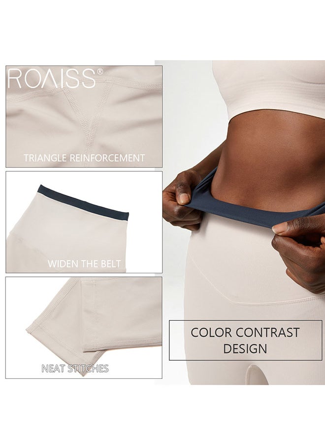 Women's Elastic Fitness Leggings Anti Crimping High Waist Yoga Pants Unbound Feeling Brushed Fabric Tight Fitness Pants