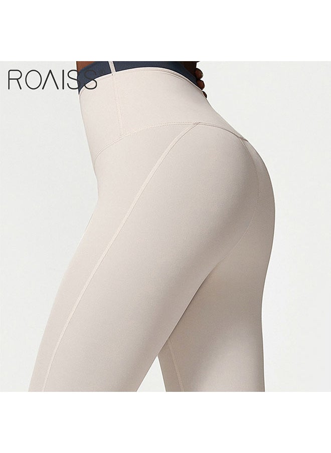 Women's Elastic Fitness Leggings Anti Crimping High Waist Yoga Pants Unbound Feeling Brushed Fabric Tight Fitness Pants