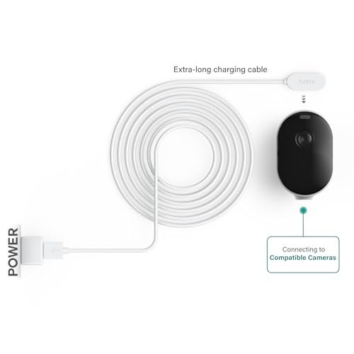 TUSITA 10-ft. Indoor Magnetic Charging Cable Compatible with Arlo Ultra 1 2, Pro 3 4 5 2K - 3M, White - Image 3