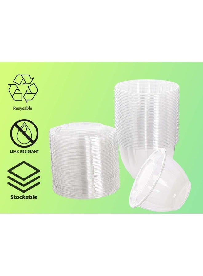 Smygoods Plastic Salad Bowls with Airtight lids Disposable [48 oz. 50 Sets] - Image 4