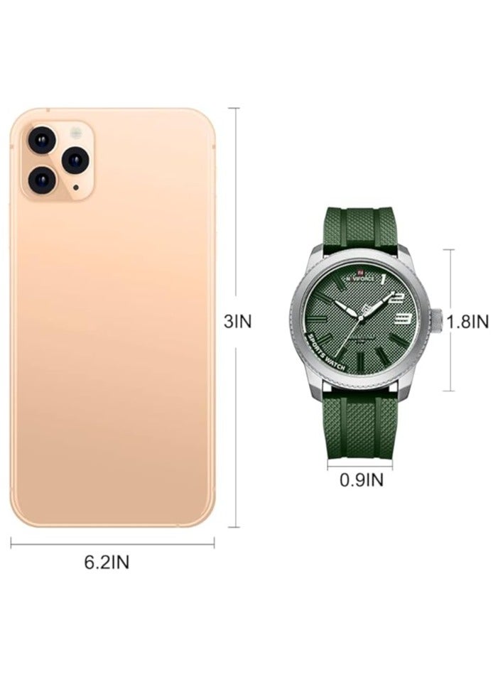 Naviforce Silicone Band Sport Waterproof Watches for Men Casual Quartz Wristwatch Shockproof Design NF9202T - Image 3