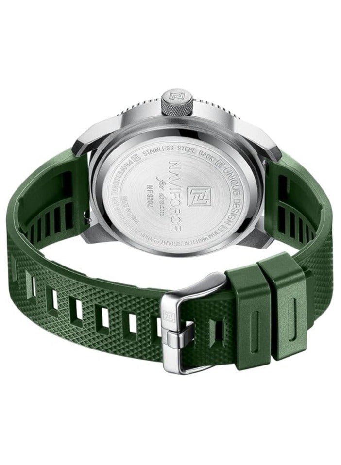 Naviforce Silicone Band Sport Waterproof Watches for Men Casual Quartz Wristwatch Shockproof Design NF9202T - Image 5