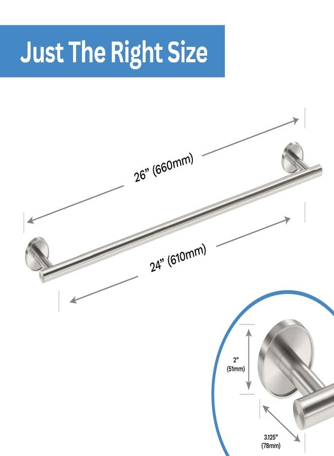 Gatco 5560 Sky Towel Bar, 24 Inch, Satin Nickel - Image 4