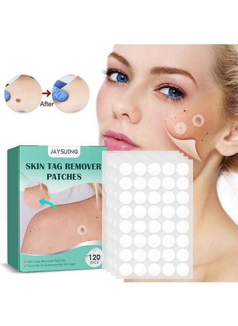 Skin T-ag Remover Patches Mole Wart Removing Sticker Natural Ingredients 120 Pieces