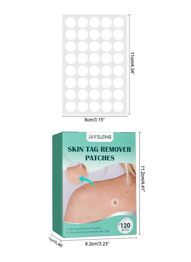Skin T-ag Remover Patches Mole Wart Removing Sticker Natural Ingredients 120 Pieces