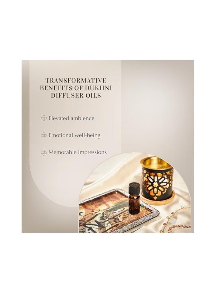 Dukhni Oud Al Ibtisam Diffuser Oil Blend | 3 x 10ml Arabic Oil for diffuser & humidifier | 100% Pure Halal Oils | Relax with home aromatherapy, for stress relief, massage & candle making - Image 4