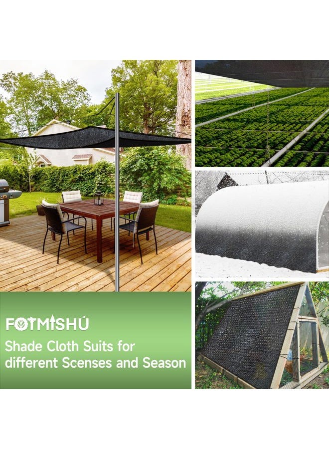 FOTMISHU قماش ظل مضاد للتقدم في السن 70% من F.O.T 6.5 قدم × 10 قدم شبكة شمسية مقاومة للأشعة فوق البنفسجية، قماش ظل للحديقة لتغطية النباتات، الدفيئة، الحظيرة أو الكلب، الزهور، النباتات، يستخدم لمدة 3 سنوات أو حتى أطول - Image 5