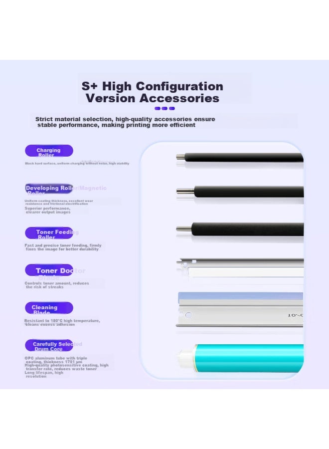 Befon Deyin 206a Toner Cartridge Compatible With Hp M283fdw M282nw M182nw M255dw M283cdw M183fw Printer Ink Cartridge W2110a Toner Cartridge Four-color Set Chipless - Image 3
