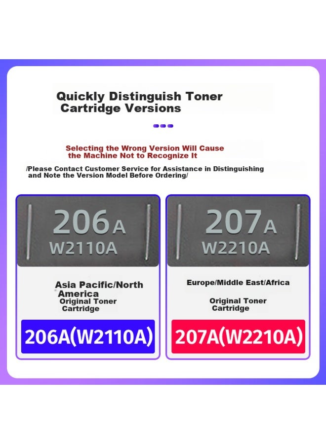 Befon Deyin 206a Toner Cartridge Compatible With Hp M283fdw M282nw M182nw M255dw M283cdw M183fw Printer Ink Cartridge W2110a Toner Cartridge Four-color Set Chipless - Image 2