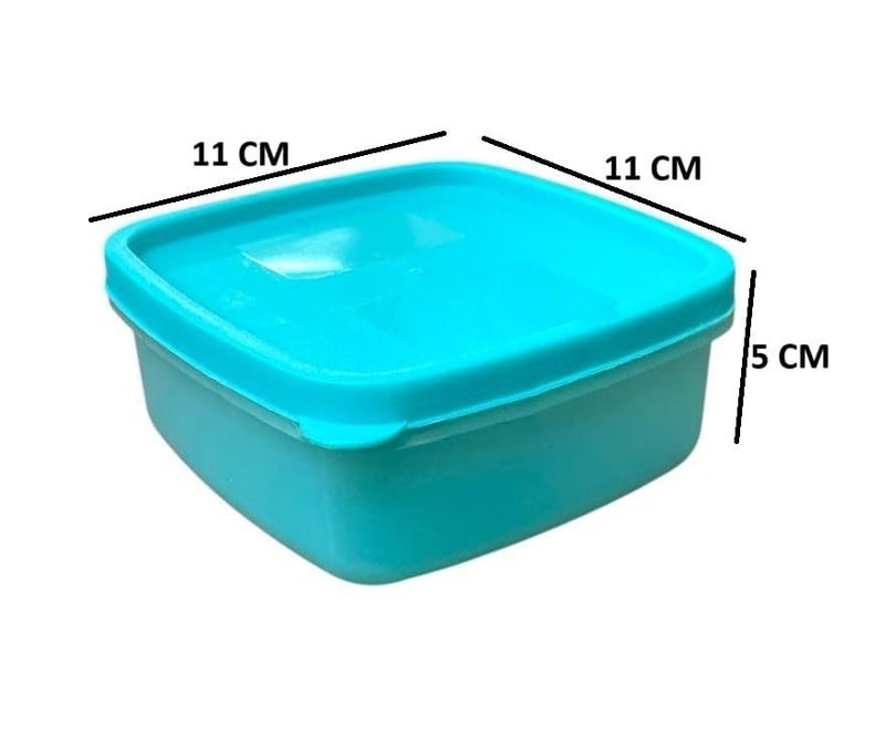 c s m C.S.M CSM Square Food Storage Containers, Set of 8 (330ml Each), Air Tight, BPA Free, Microwave Safe, Stackable, Multicolour Kitchen Organiser, Dishwasher Safe - Image 5