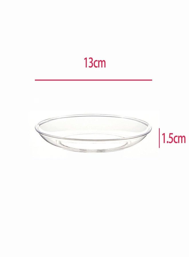 esowemsn 50PCS Clear Disposable Dessert Plates 5inch Plastic Party Plates Dinner Plates for BBQ,Travel,Party,Wedding and Events - Image 3