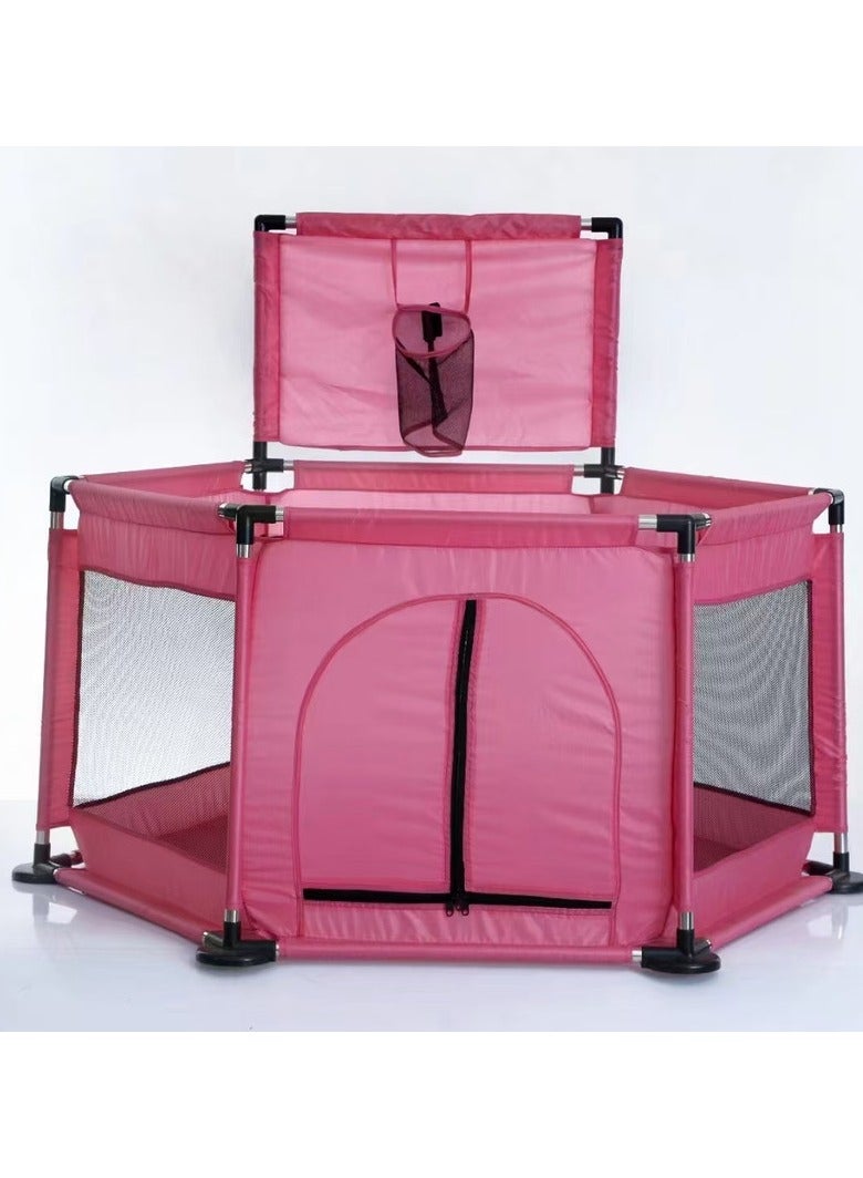 سياج ألعاب الأطفال، سياج الرضع، سياج منزل الطفل، سياج الزحف، سياج حماية داخلي - وردي