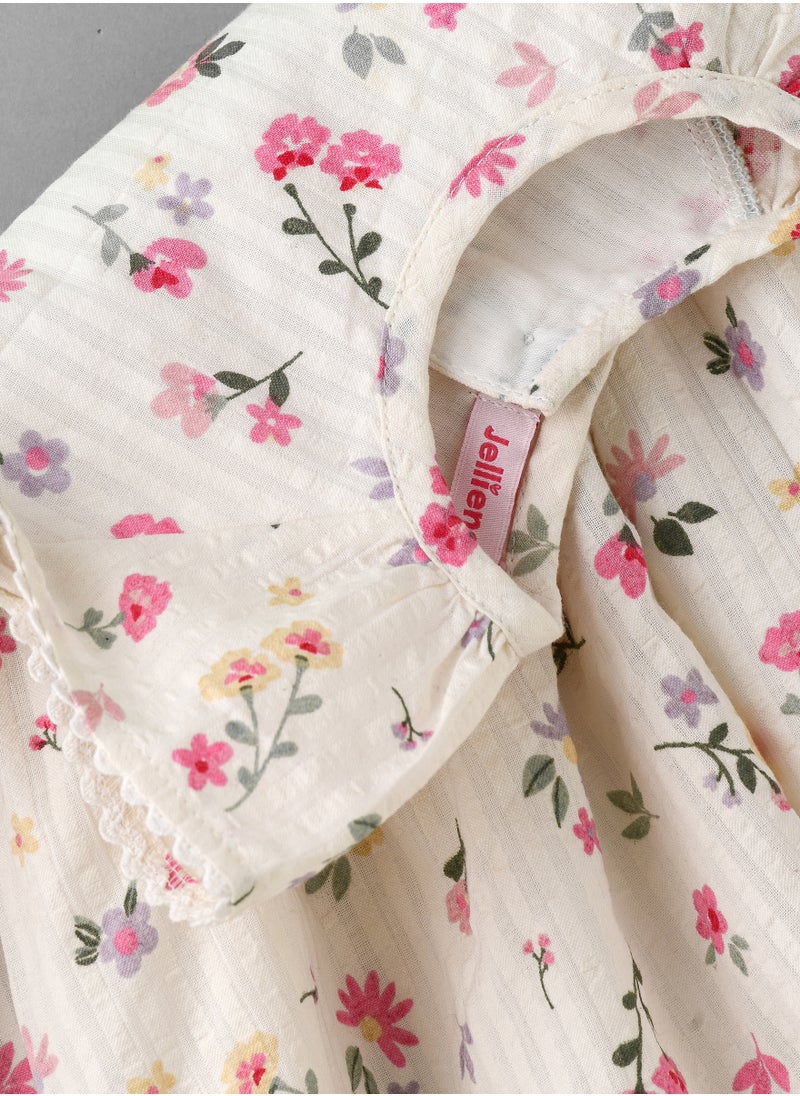 Jelliene Baby Girl White Floral Dress  - Image 4