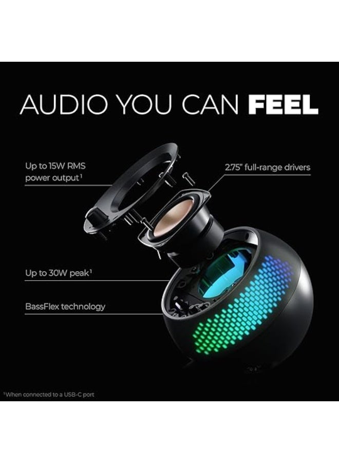 كريتيف مكبرات صوت الكمبيوتر مع إضاءة RGB قابلة للتخصيص - Image 5