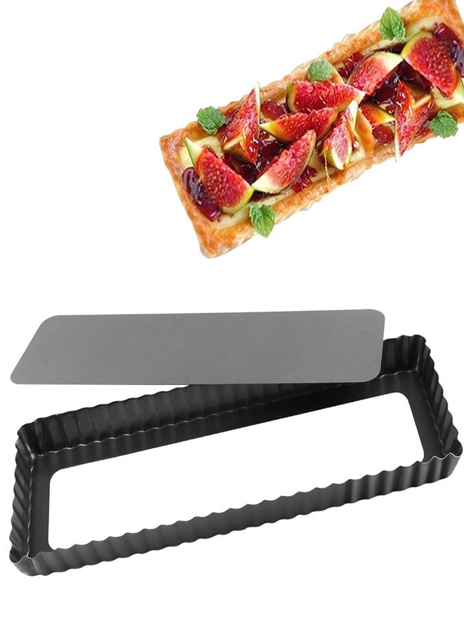 Cyimi Rectangular Tart Pan 14 Inch Nonstick Quiche Pie Pan with Removable Bottom Tart Pan for Pies, Quiche Bakeware, Cheese Cakes, Desserts - Image 1