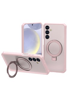 General Applicable to Samsung Galaxy A16 anti-drop magnetic suction bracket, mobile phone case A16 matte skin protection cover (pink)  - Image 1