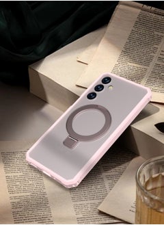 General Applicable to Samsung Galaxy A16 anti-drop magnetic suction bracket, mobile phone case A16 matte skin protection cover (pink)  - Image 2