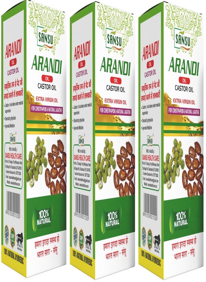 Sansu Arandi Oil 100ml (Pack of 3) | 100% Pure & Natural. - Image 1