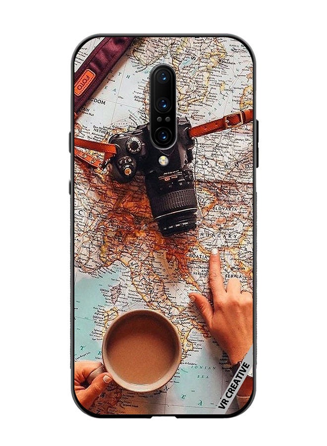 VR CREATIVE Protective Case Cover For OnePlus 7 Pro Planning Next Adventure Design Multicolour - Image 1