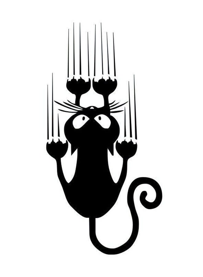 NIBEMINENT 10-Piece Waterproof Cat Pattern Car Window Bumper Sticker - Image 1