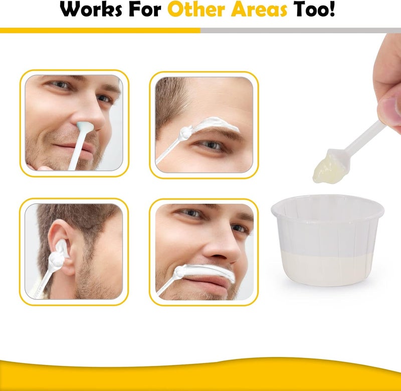 Charmonic 120g Nose Hair Waxing Kit with 40 Applicators - Quick & Painless Hair Remover for Men and Women, Up to 20 Uses - Image 5