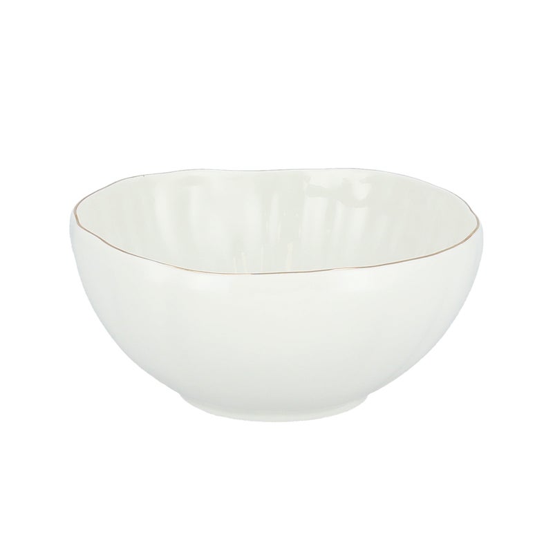 لا ميسا طقم عشاء بورسلان من لا ميسا باللون الأبيض والذهبي 16 قطعة - Image 5