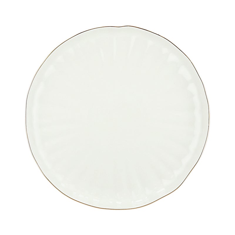 لا ميسا طقم عشاء بورسلان من لا ميسا باللون الأبيض والذهبي 16 قطعة - Image 4