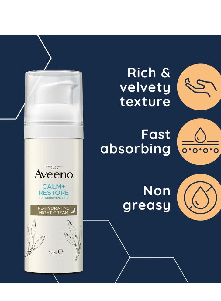 Aveeno Face Calm + Restore Rehydrating Night Cream 50ml - Image 4