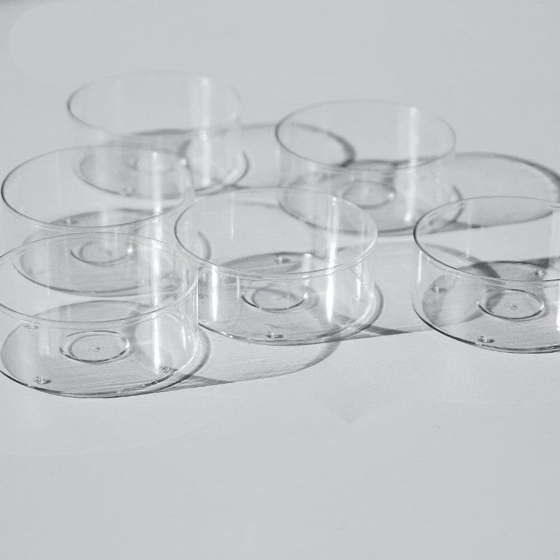 KROKIO KROKIO® - Transparent Clear Round Shape Tealight Cups for Candle Making Resin Art & Craft Cup DIY (50Piece) - Image 1
