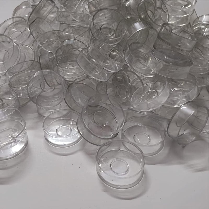 KROKIO KROKIO® - Transparent Clear Round Shape Tealight Cups for Candle Making Resin Art & Craft Cup DIY (50Piece) - Image 3