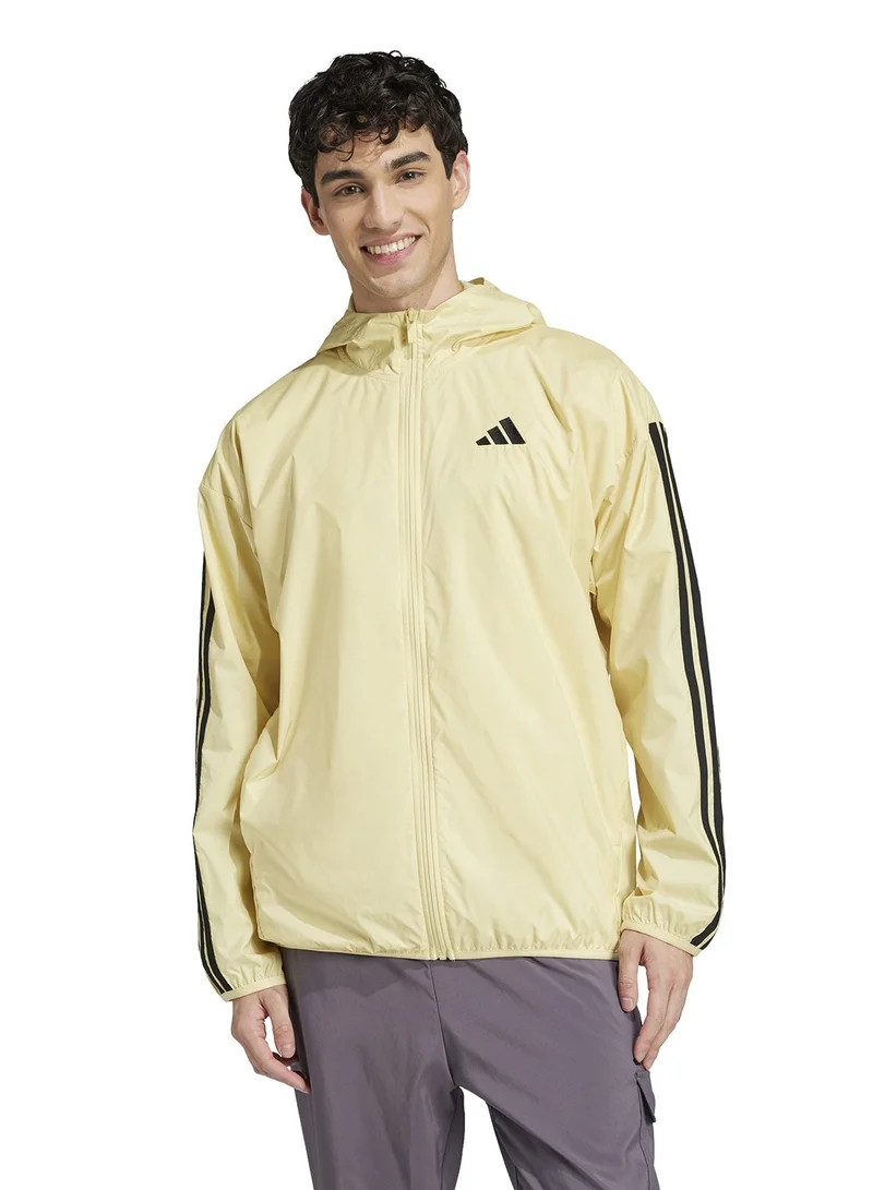 adidas جاكيت رياضي أساسي بثلاثة خطوط للرجال