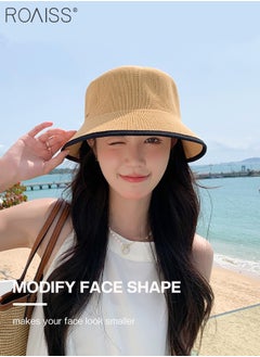 roaiss Women's Breathable UV Protection Bucket Hat, Lightweight Breathable Sun Hat with UV Protection for Summer Beach Outdoor, Fashion Accessories  - Image 5