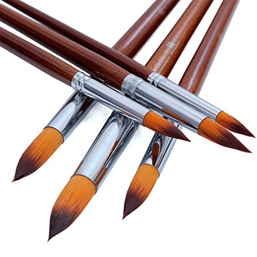ArtBee 13 Pcs Long Handle Round Shape Artist Acrylic Painting Brushes Set(Nylon) - Image 2