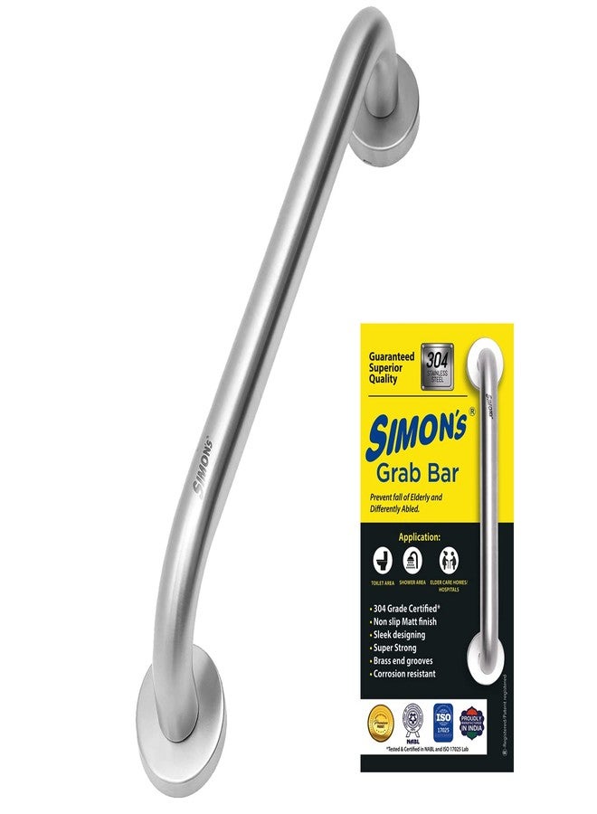 Simon's 100% Stainless Steel 304 Heavy Duty Grab bar for Bathroom handrailing and Safety Handle for Elderly - 16 inch - Image 1