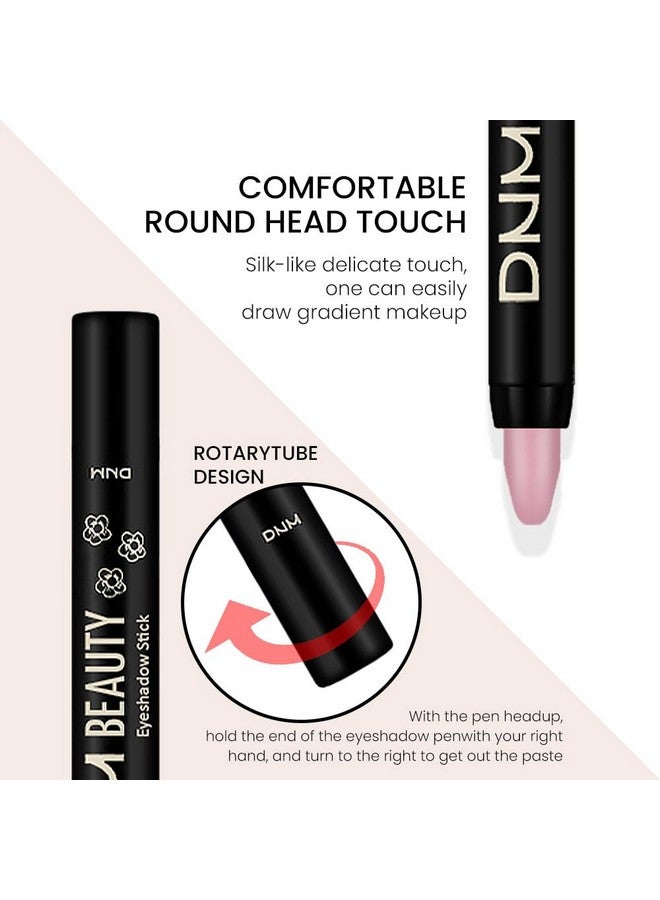 evpct 8Pcs Cream Eye Shadow Brightener Sticks Set For Eyes, Champagne Golden Rose Bronze Pink Waterlily Mauve Plum Smoky Amethyst Tawny Shimmer Matte Pencil Eye Shadow Crayon Stick Palette Makeup 06 - Image 2