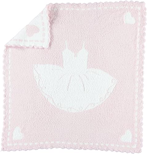 Barefoot Dreams CozyChic Scalloped Receiving Blanket - Pink & Tutu,30" x 32" - Image 4