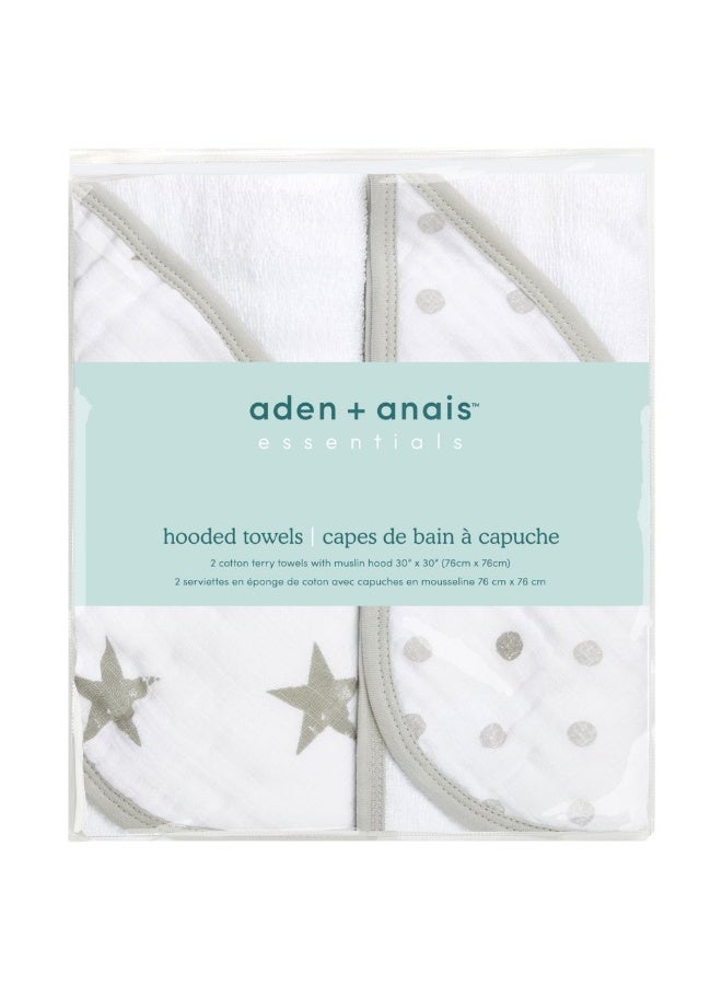 aden + anais Essentials Hooded Towel  Dusty  Pack of 2 - Image 3
