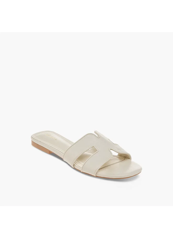 Celeste Women's Solid Slip-On Flat Sandals - J06007-001