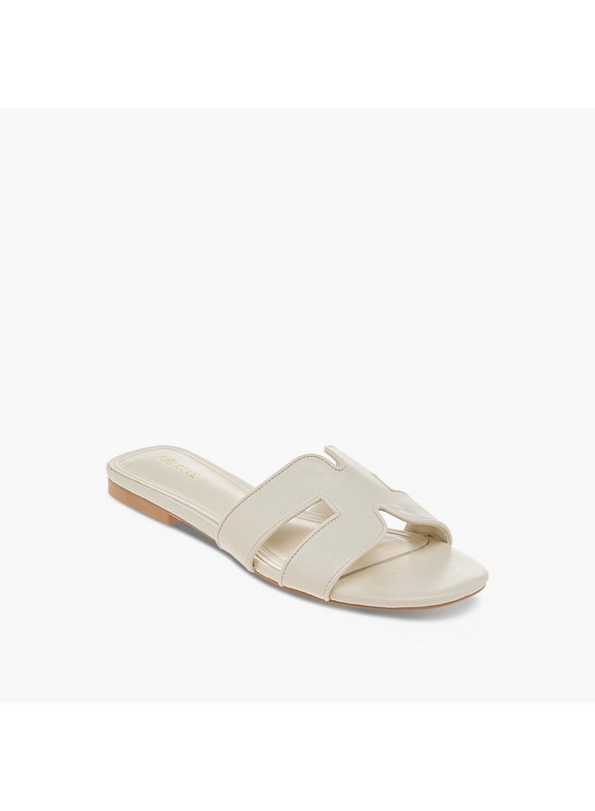 سيليست صنادل نسائية مسطحة سهلة الارتداء بلون سادة - Image 2