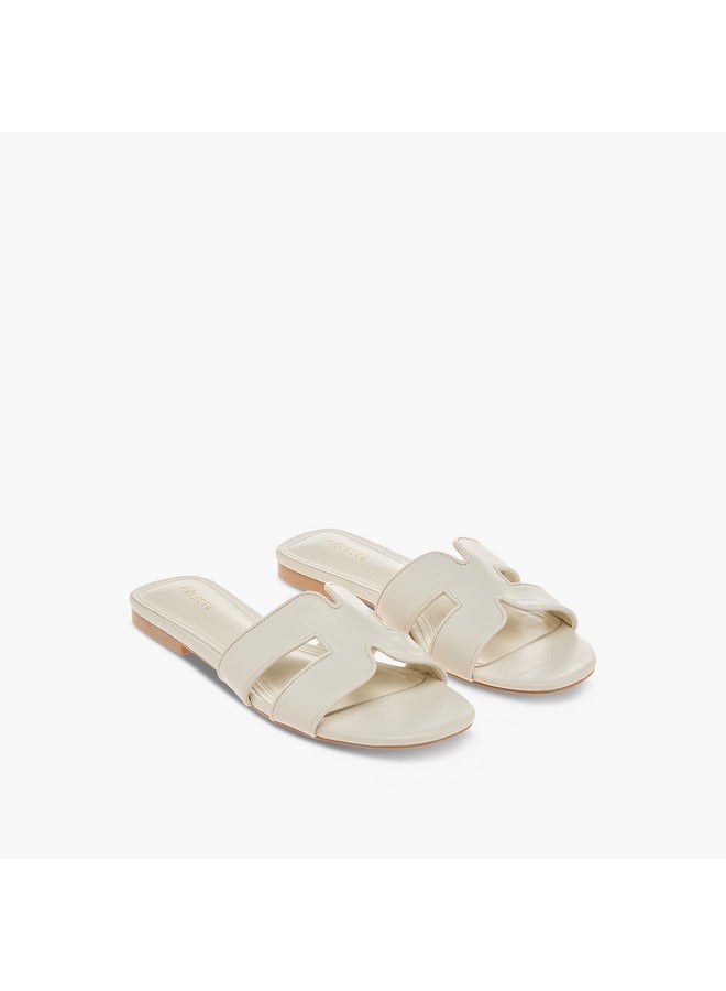سيليست صنادل نسائية مسطحة سهلة الارتداء بلون سادة - Image 3