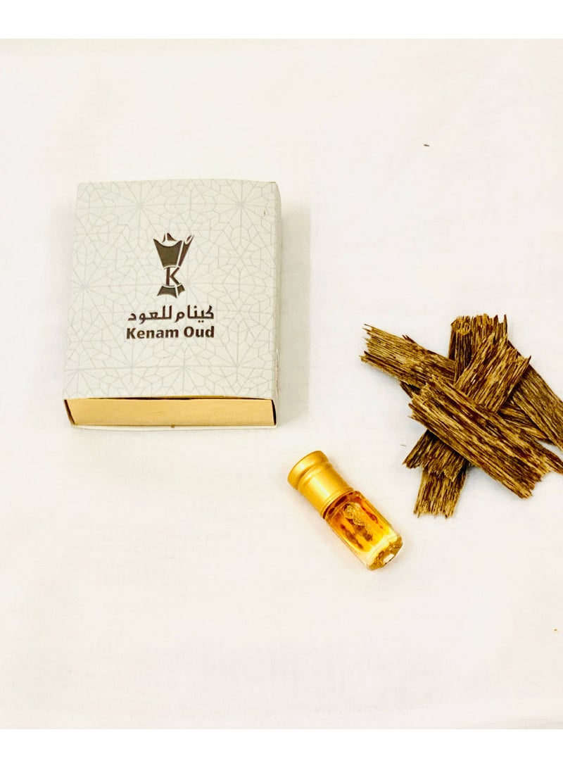 ٣ مل من زيت عود كنام الفاخر + ٣٠ غرام من عود كنام السعودي - Image 1