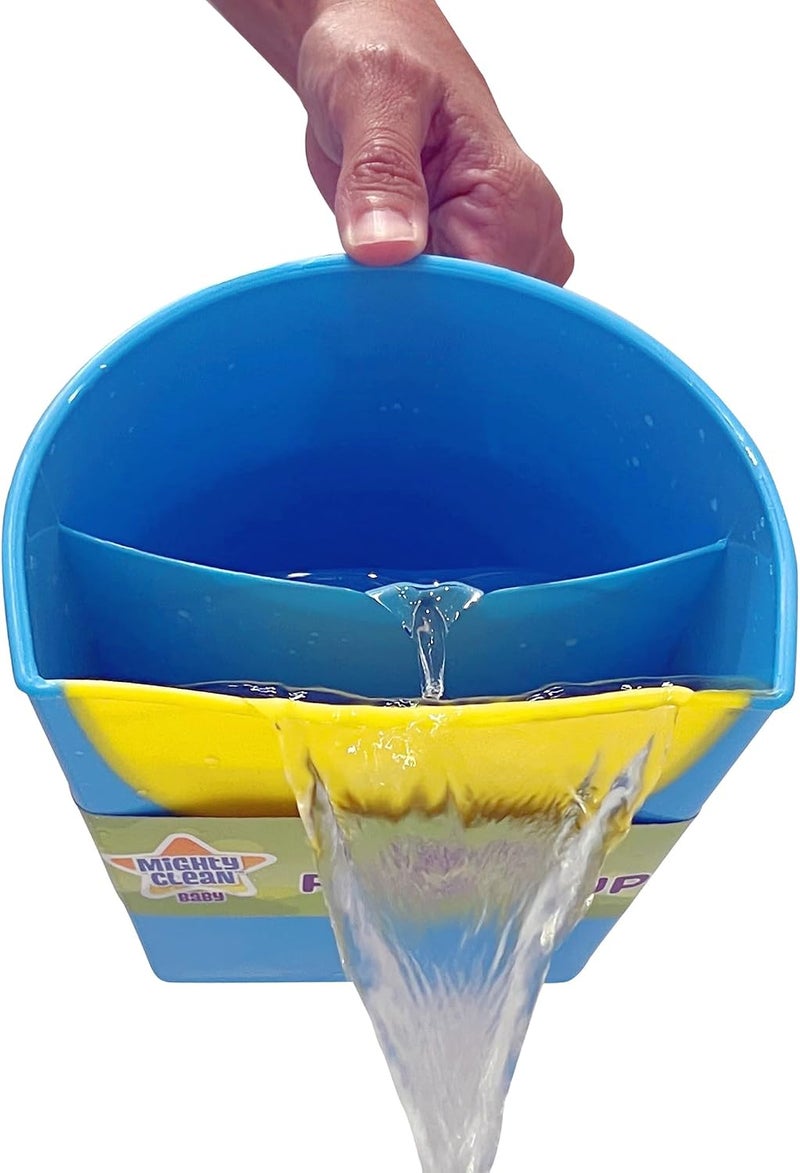 Mighty Clean Baby Shampoo Rinse Cup | Baby Bath Rinser Pail to Wash Hair and Wash Out Shampoo by Protecting Infant Eyes - Kids Bathing Without TEARS - Image 1