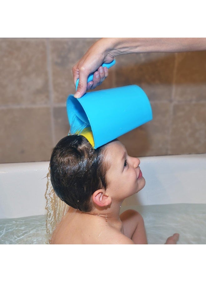 Mighty Clean Baby Shampoo Rinse Cup | Baby Bath Rinser Pail to Wash Hair and Wash Out Shampoo by Protecting Infant Eyes - Kids Bathing Without TEARS - Image 4